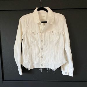 BlankNYC Shark-bite Fray Hem Denim Jacket …